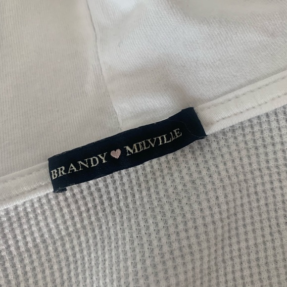 Brandy Melville Sweaters - Brandy Melville Waffle Knit Hoodie